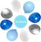 Blue Silver White Latex Balloons, 50pcs 12 inch Royal Blue and Silver Metallic Balloons for Birthday Wedding Party Decoration